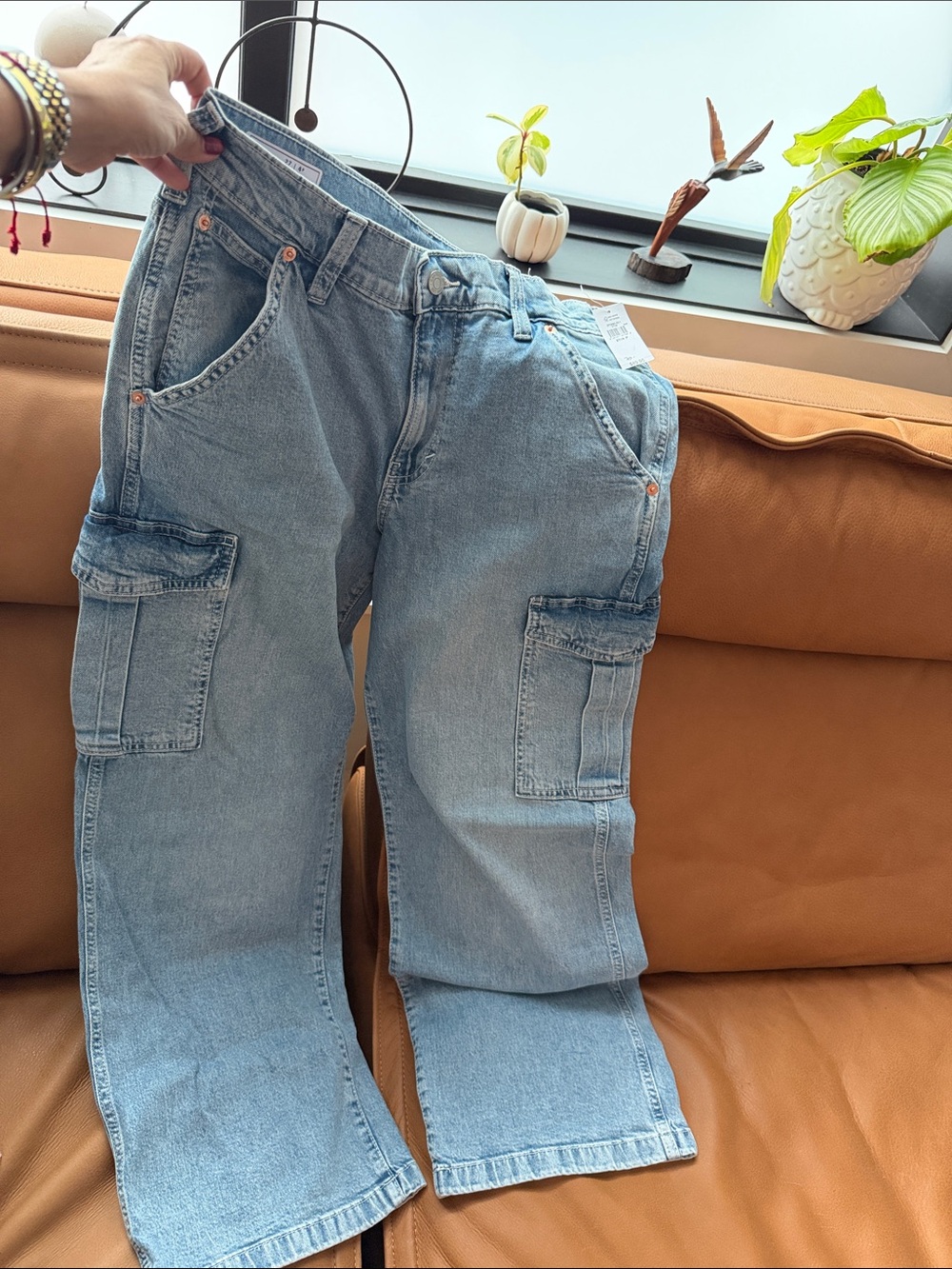 GAP Light Blue Women’s Cargo Jeans - Relaxed Fit